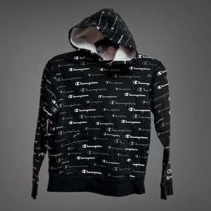 Boys Champion Multicolor Script Fleece Hoodie M(10)